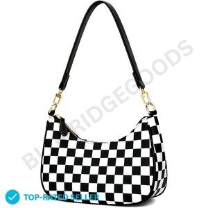 Brand New KKXIU Shoulder Bag Checkered Hobo Retro